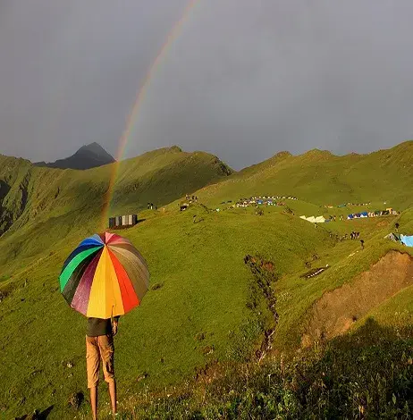 Ali and Bedni Bugyal Trek Beautiful View of Rainbow Images