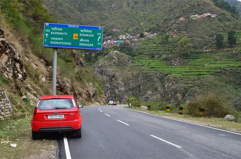 rudraprayag to badrinath distance board