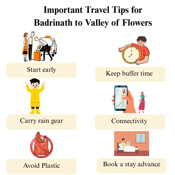 important travel tips for badrinath to valley of flowers