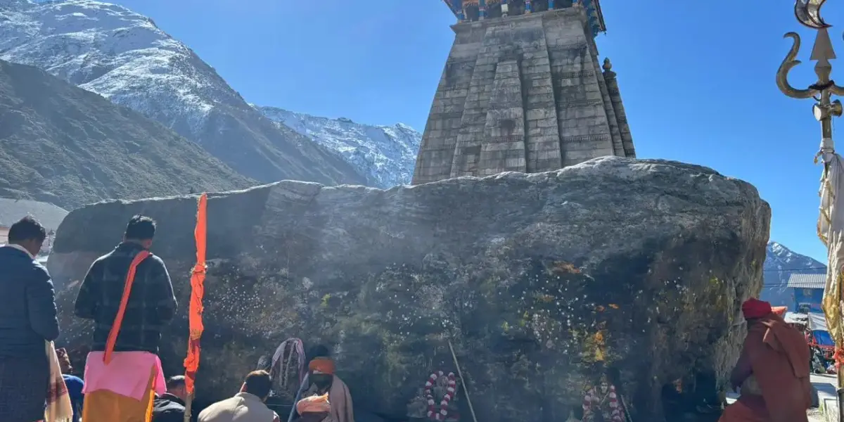bhim shila kedarnath a sacred rock believed to protect the shrine in the kedarnath temple