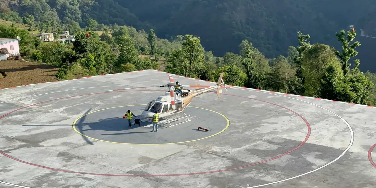 guptkashi helipad for kedarnath yatra