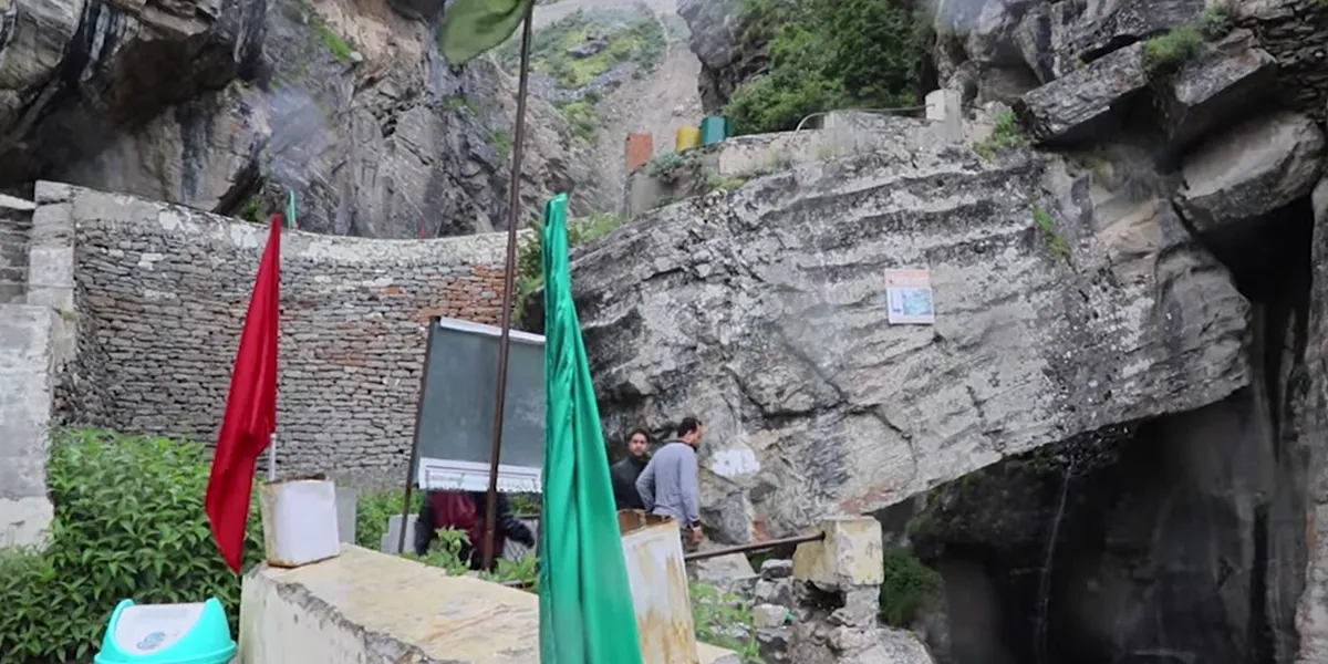 bheem pul is a sacred rock bridge in mana village near badrinath, believed to be built by the bheem