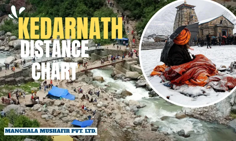 Kedarnath distance chart