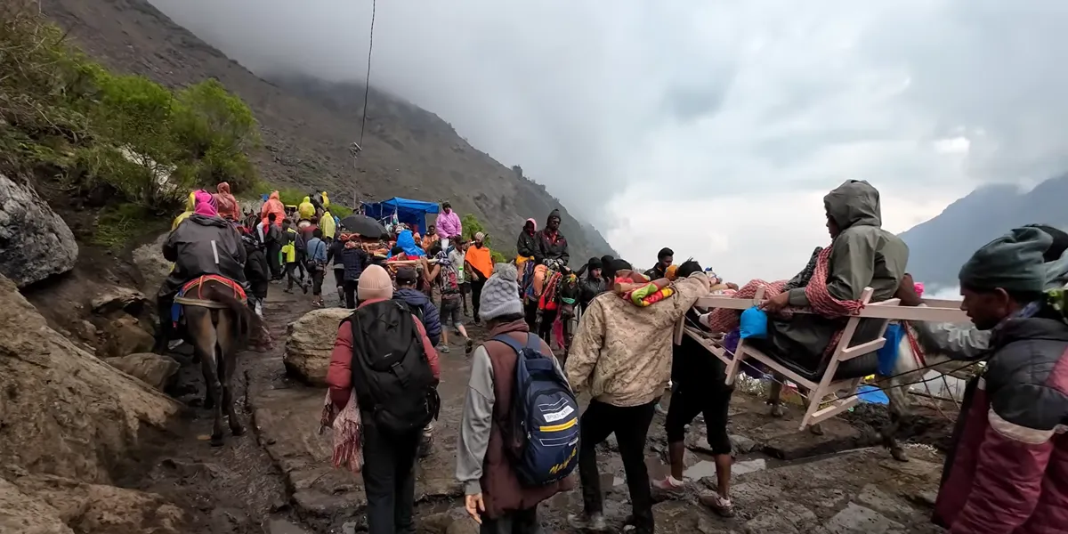 gaurikund to kedarnath temple trek route