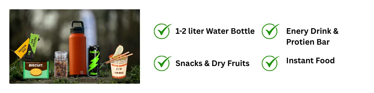 snacks for laka glacier trek