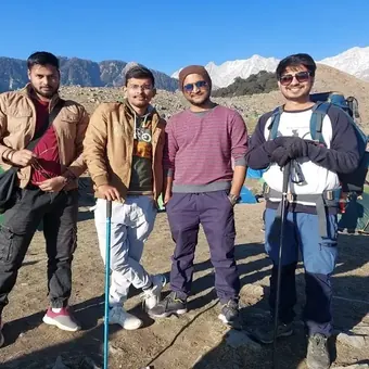 Manchala Mushafir trekkers at the Triund campsite