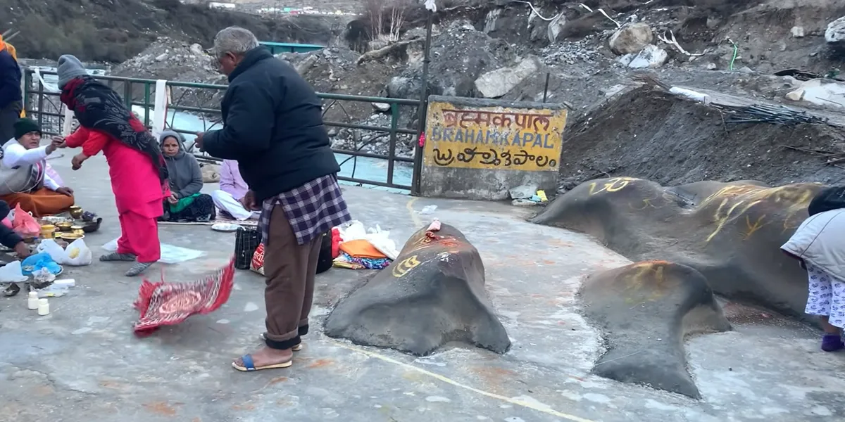 brahma kapal near badrinath temple