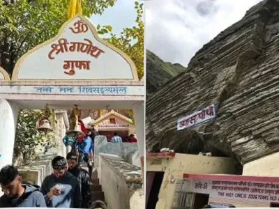 vyas gufa and ganesh gufa near badrinath temple