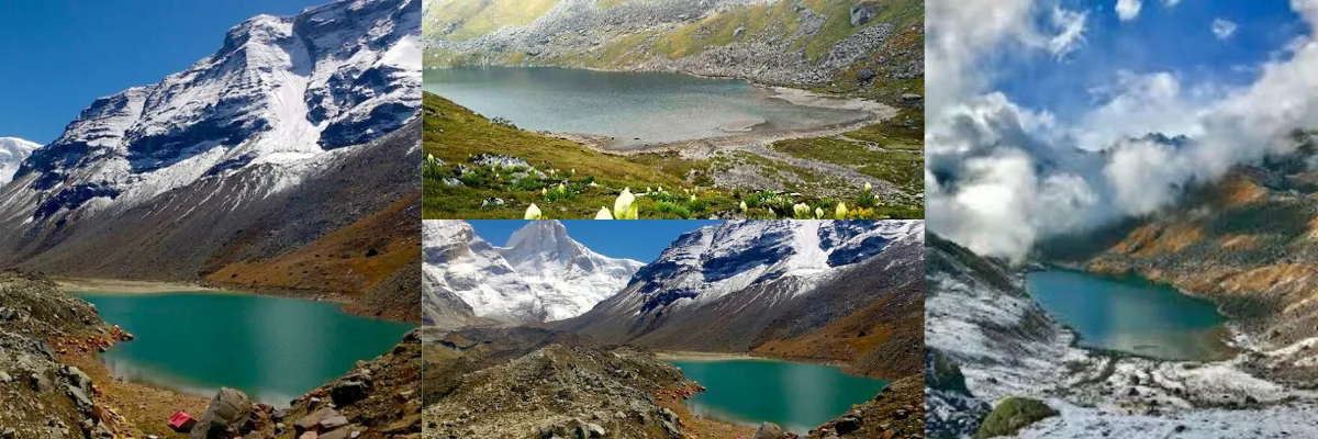 Vasuki Tal high altitude glacial lake near Kedarnath in Uttarakhand