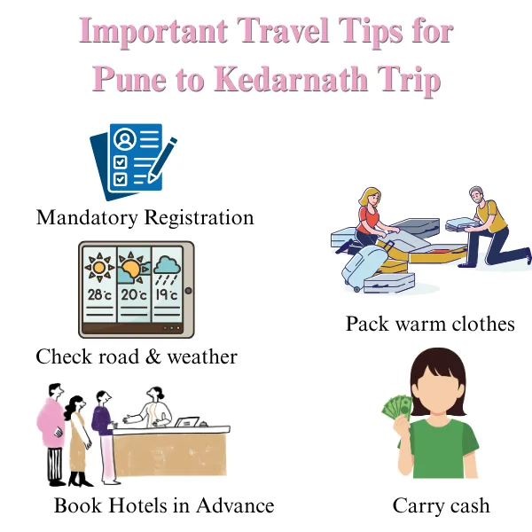 travel tips for pune to kedarnath trip