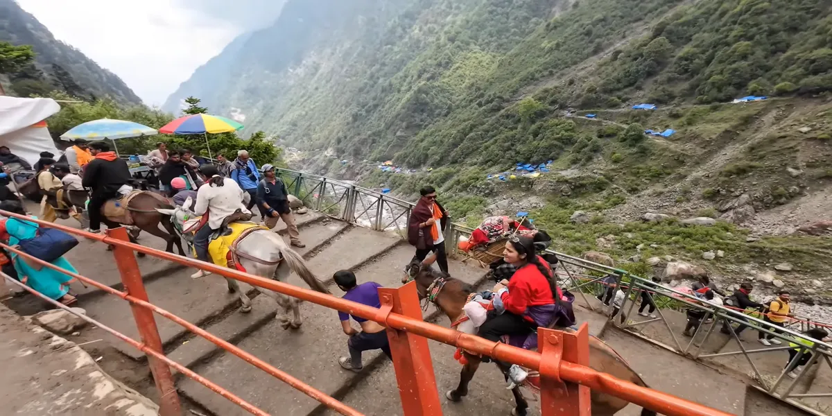 kedarnath trek from gaurikund to the temple