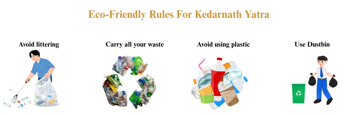 eco friendly rules for kedarnath yatra for pilgrims
