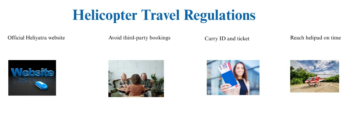 helicopter travel regulations for kedarnath yatra 