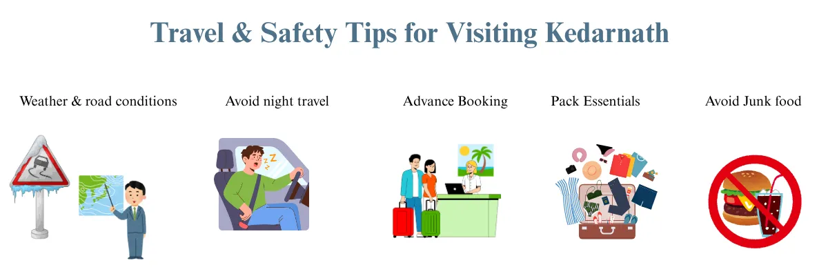 travel and safety tips for pilgrims visiting kedarnath