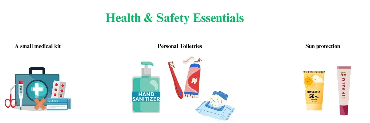 health & safety essentials to carry for valley of flowers trek