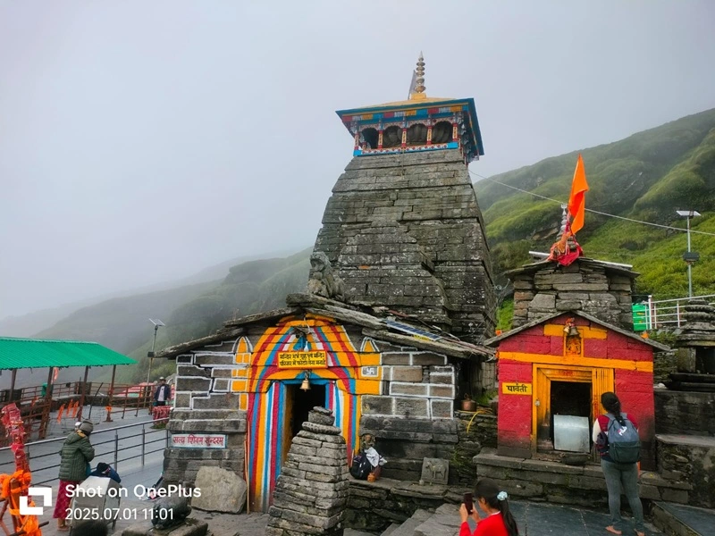 Tungnath temple best view during the monsoon season