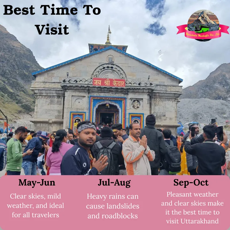 Best time to visit on the char dham yatra