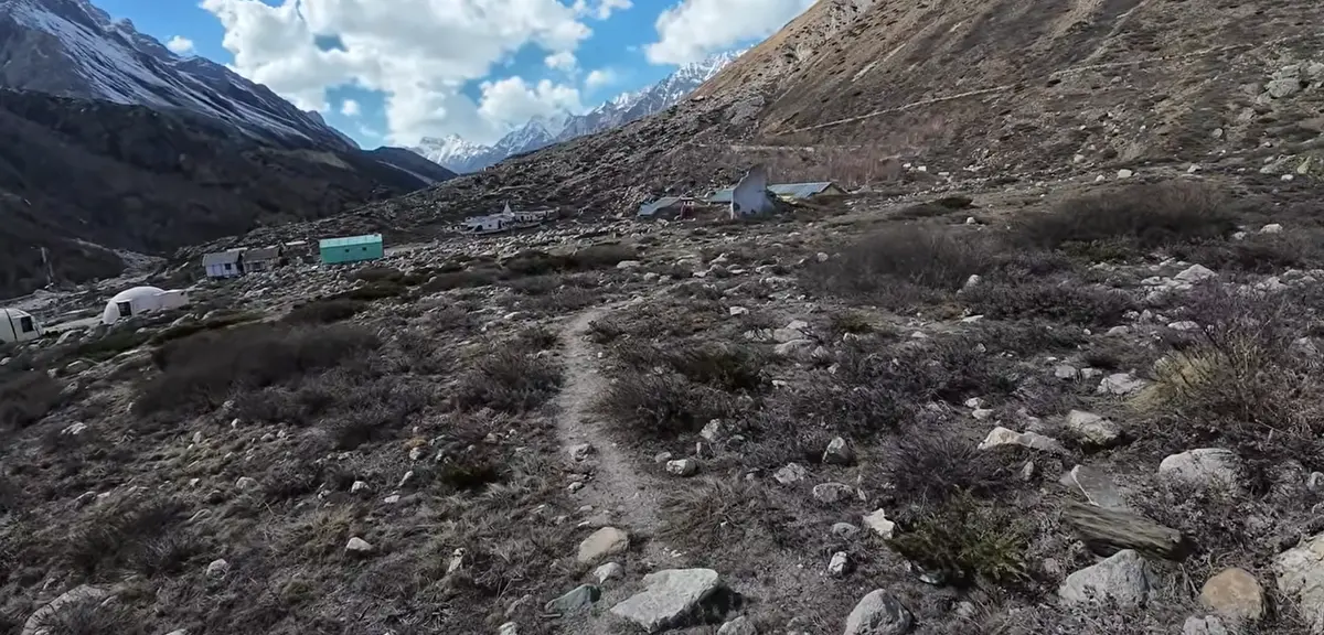 Trekking route of Tapovan trek from Gangotri