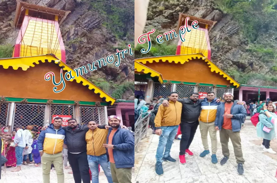 Group Photo of Manchla Mushafir customers near Yamunotri temple during their char dham yatra